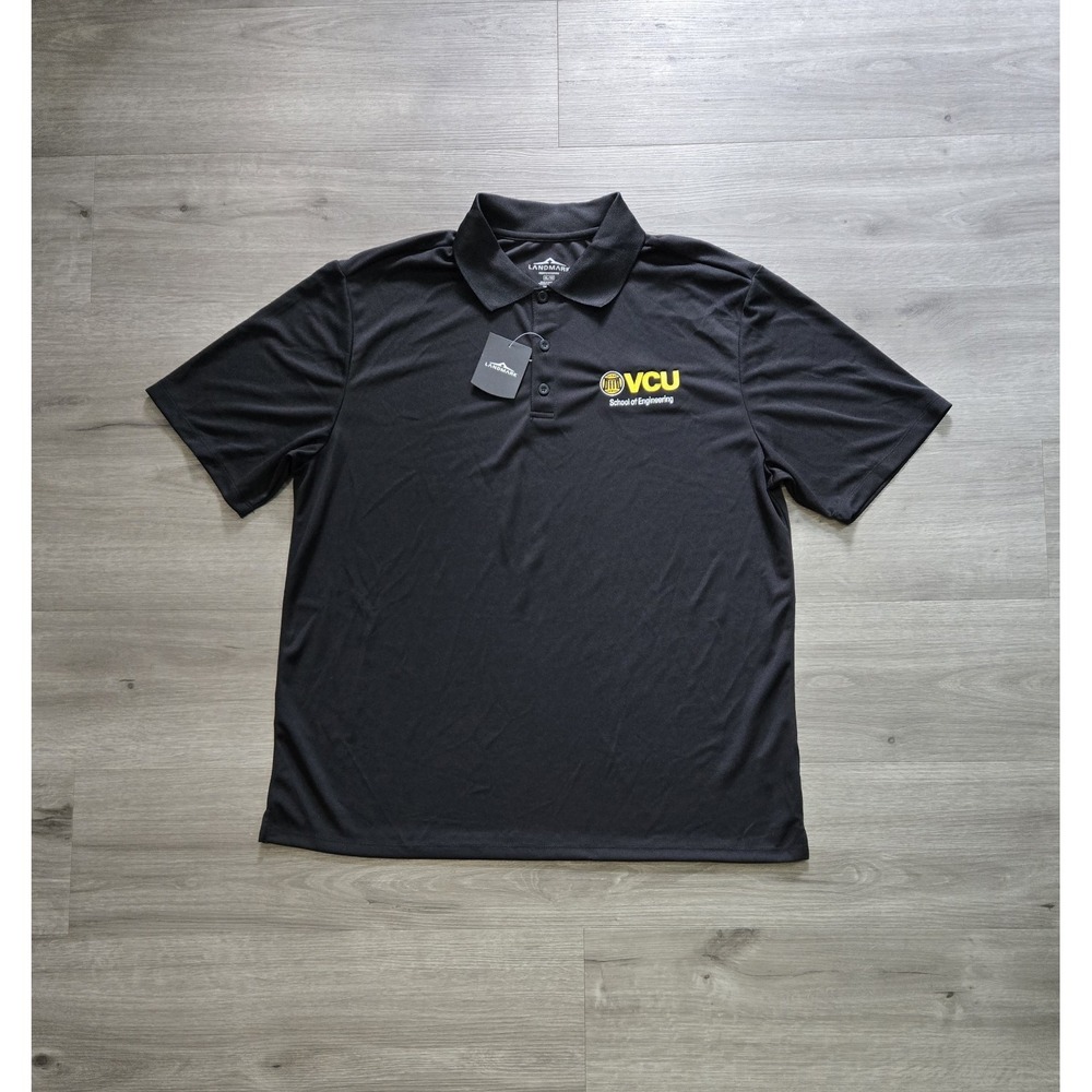 VCU Virginia Commonwealth University Shirt Mens Sz XL Polo Black Engineering NWT